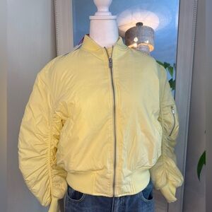 BDG Urban Outfitters Sunny Yellow Bomber Jacket